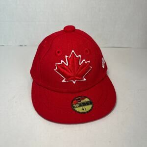 Infant Baby New Era Red Toronto Blue Jays Baseball Cap Hat Size 4.5